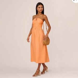 Adrianna Papell Peach Midi Dress